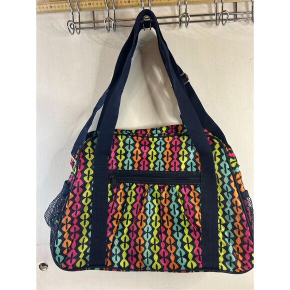 31 Thirty one travel bag carry on shoulder strap handles colors 18"x13" Navy & C - Picture 2 of 8